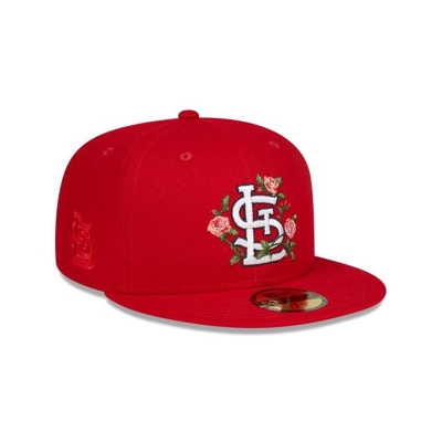 Red St. Louis Cardinals Hat - New Era MLB Bloom 59FIFTY Fitted Caps USA5936128